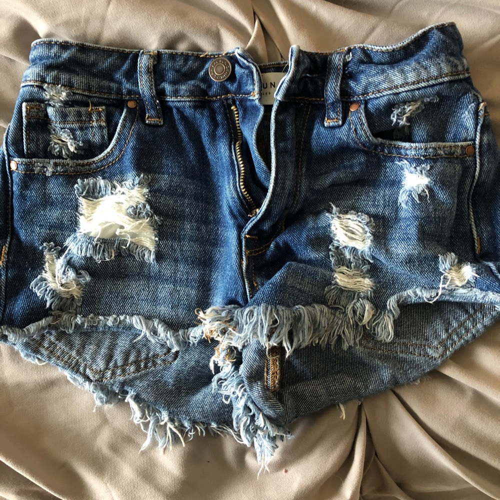 Pacsun High rise festival jean shorts